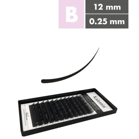 Kalentin Extensiones De Pestañas Clásicas Curva B 0,25 12mm